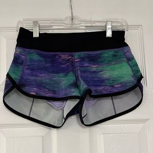 Lululemon Speed Up Shorts 2.5 Inch - Green/Purple/Black/Pink Multi Color